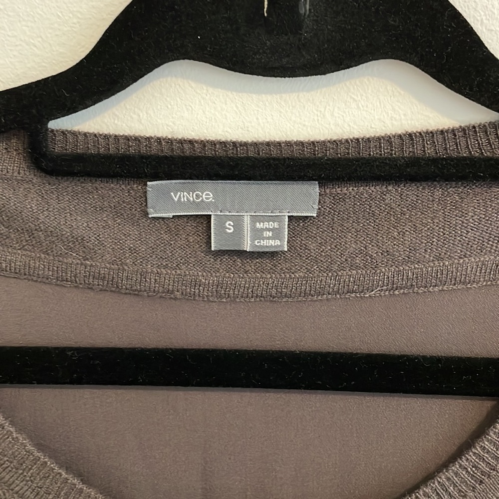 VINCE | NWOT Cashmere and Silk Short sleeve top - Picture 2 of 5